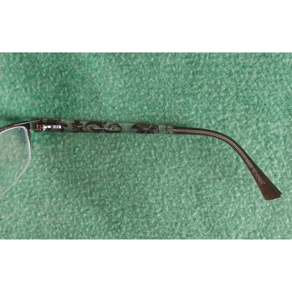 Serafina Becca Brown Eyeglass Frames Half Rimless 53-17-140 - Picture 6 of 8